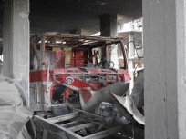stolen firetruck White Helmets centre Saqba